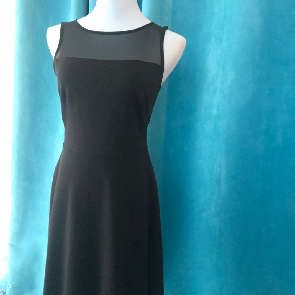 DKNY Black dress size M with mesh see thru panels